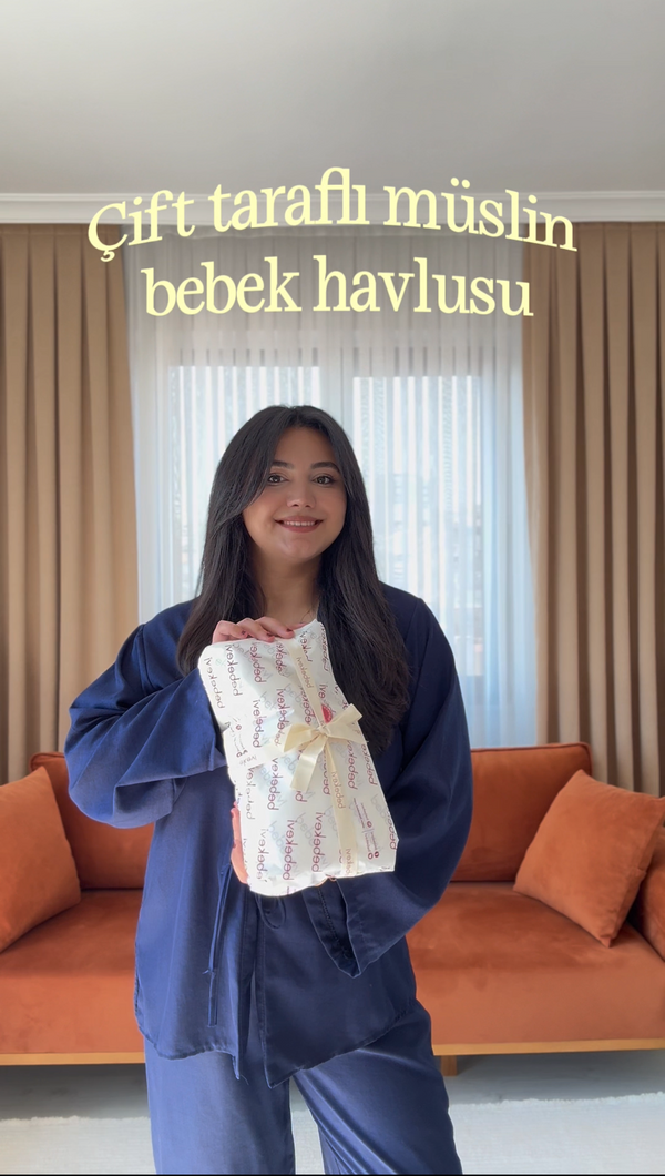 Müslin Bebek Banyo Havlusu