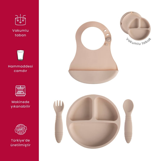 Silikon 4 Parça Bebek Beslenme Seti